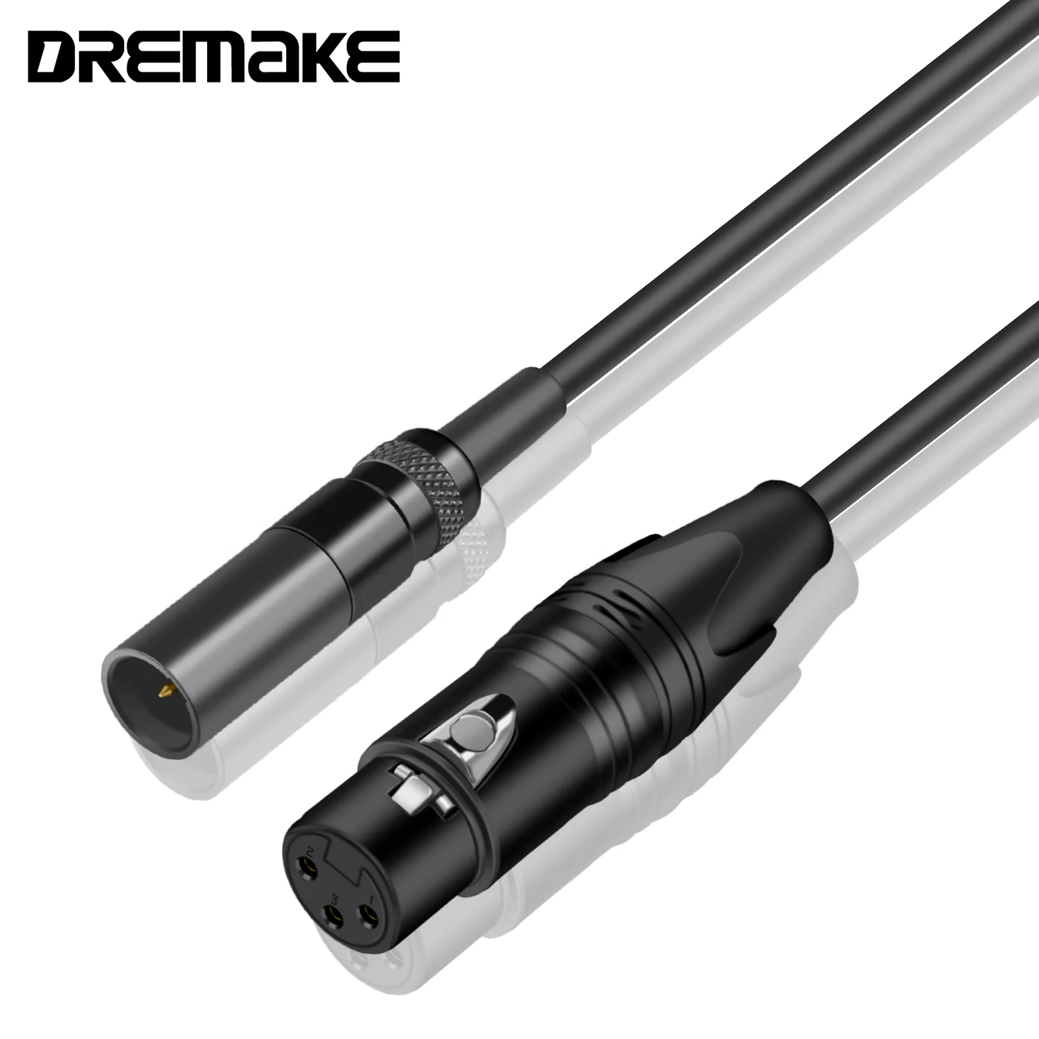 

DREMAKE XLR Female to Mini XLR Male Adapter Cable Mini XLR to XLR Microphone Audio Converter Cable for Camera XLR to Mini-XLR