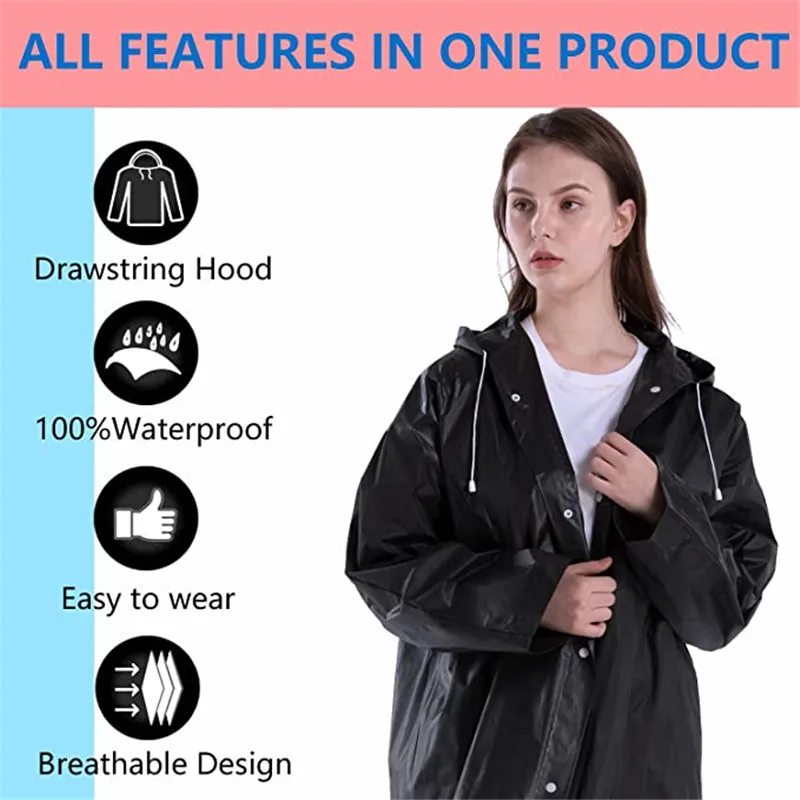 Raincoat Men Waterproof Rain Coat Man Woman Poncho Jackets Cort Mne\'s Freesize for Cover Long Rainwater Layers Rainwear Suit