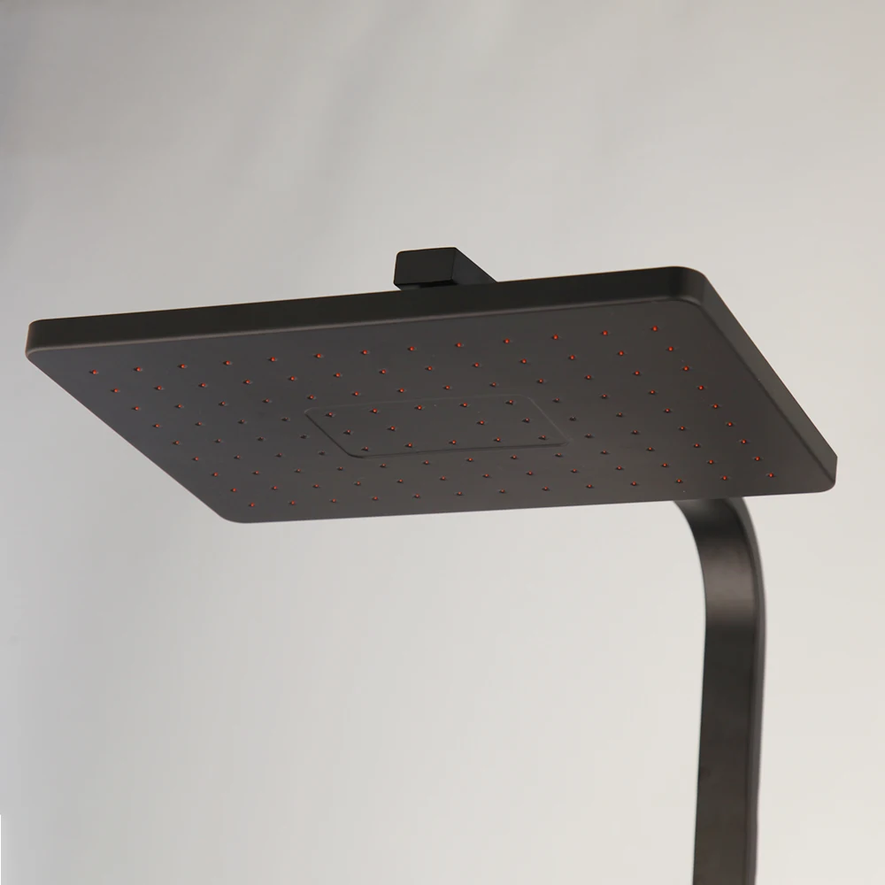 Imagem -06 - Kemaidi-conjunto de Chuveiro de Parede Sistema de Chuveiro Bico de Banheira Giratória 360 Torneira de Chuva Preto Fosco