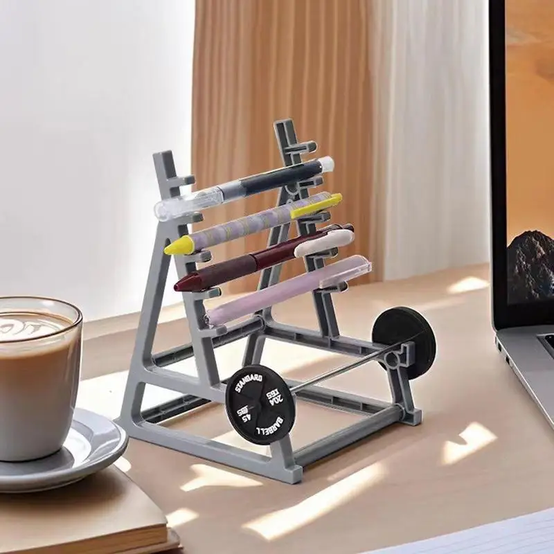 

Squat Rack Pen Holder Aesthetic Funny Desk Decor Collectible Figurines For Bodybuilder Teens Youth Gym Work Stationery Family