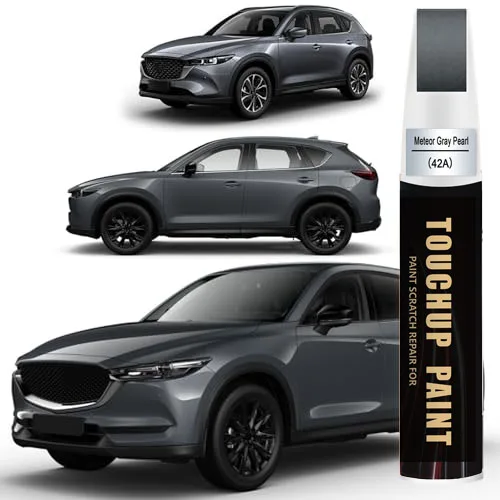 Car Touch up Paint(42A Meteor Gray Pearl) Compatible with BMW/Mazda, Car Paint Pen Scratch Repair Two-In-One Touch Up Paint
