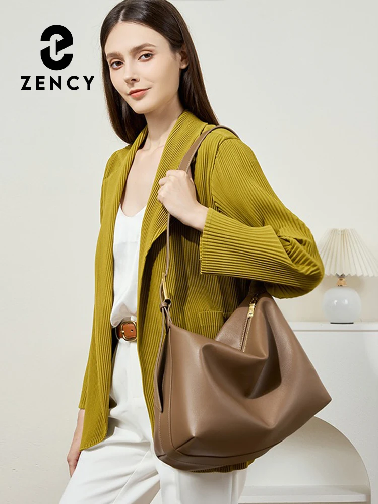 Zency Women Large Capacity Messenger Bag Crossbody Luxury Designer Underarm Tote Handbag 2024 New Trendy Winter Bags For Shoppin