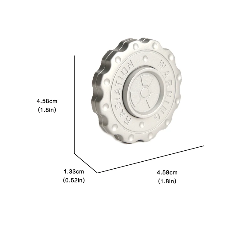 Radiation Warning Fidget Slider Spinner EDC Gear Hand Spinner Clicker Adult Fidget Toy ADHD Tool Anti-anxiety Stress Relief Toys
