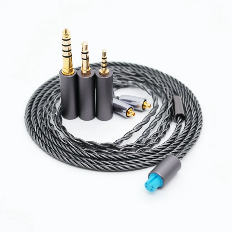 MMCX наушники кабель Замена посеребренный провод серый 2,5 мм 3,5 мм 4,4 мм разъем 3 в 1