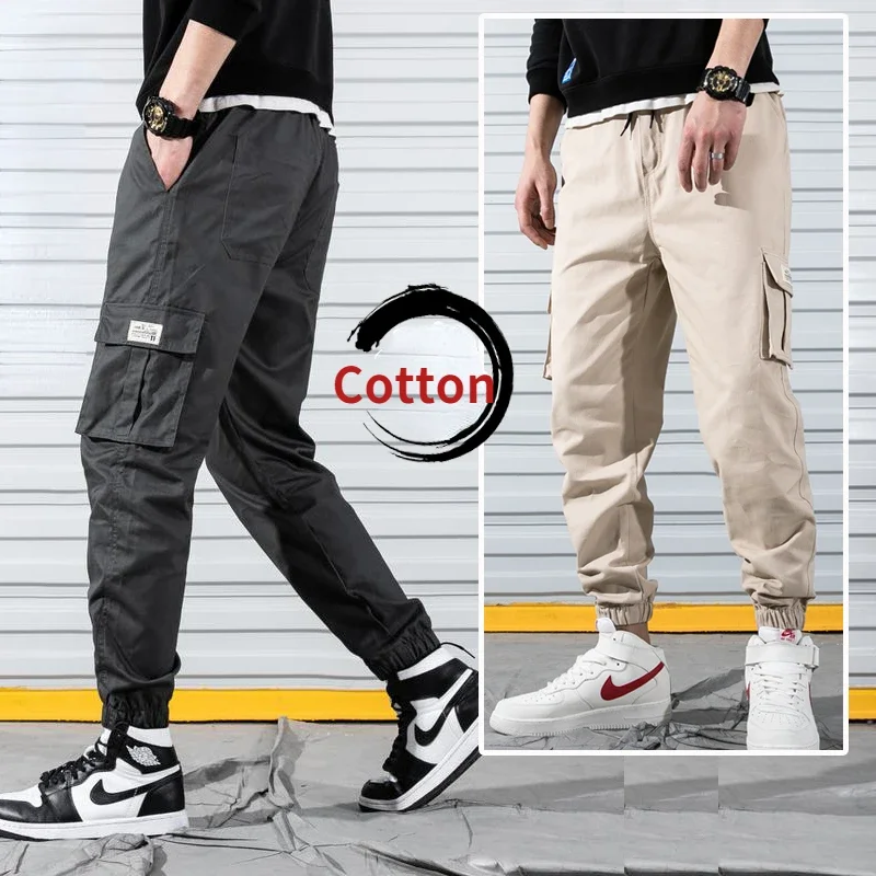 

Cargo Pants Men Clothing Spring Autumn Sweatpants Korean Fashion Trousers Loose Casual Pants Plus Size 7XL Pantalon Homme Lq689
