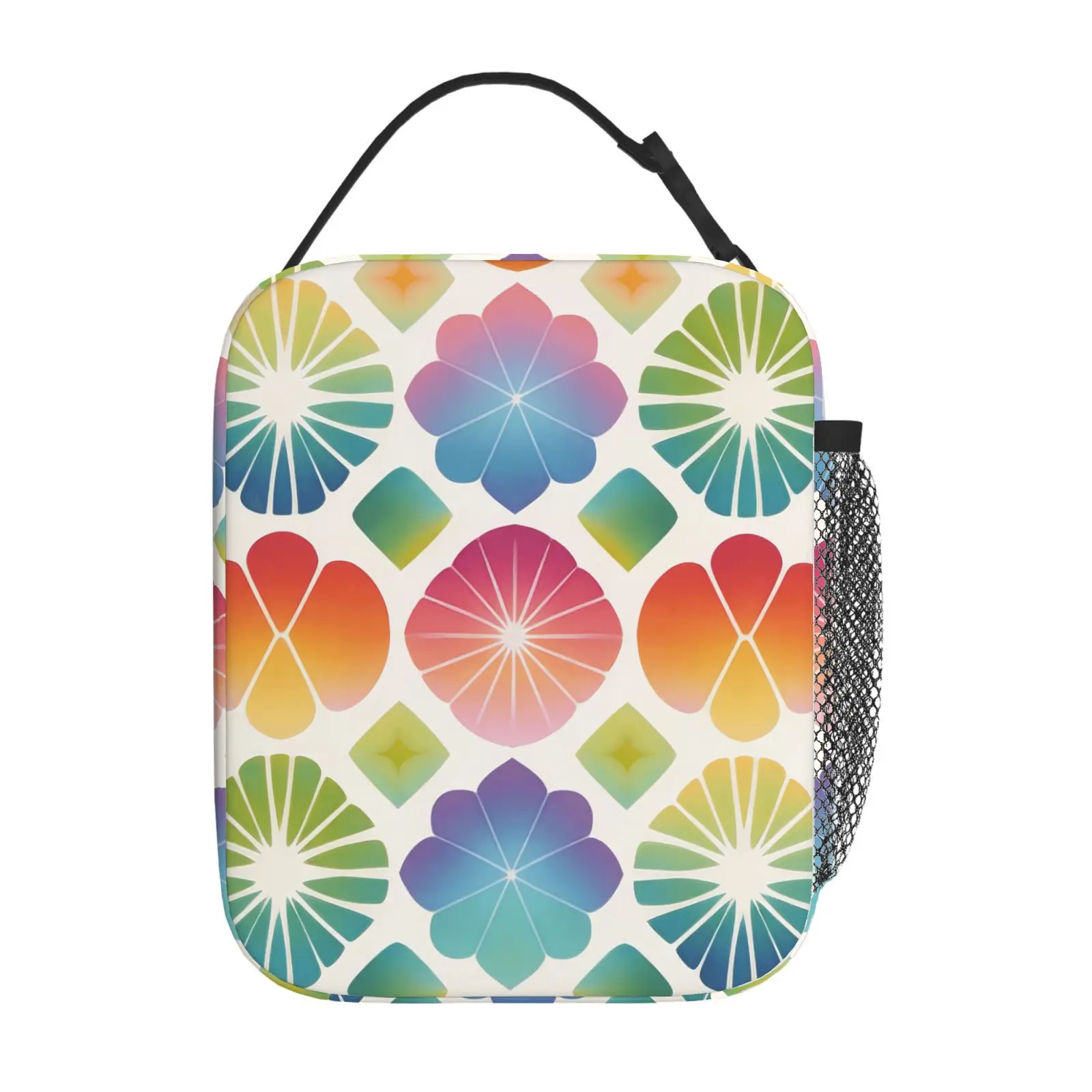 

1pc Colorful and fresh artistic plant pattern Lunch Bag Handbag High-Quality Cute Casual Party Picnic School Gift for Daily Use