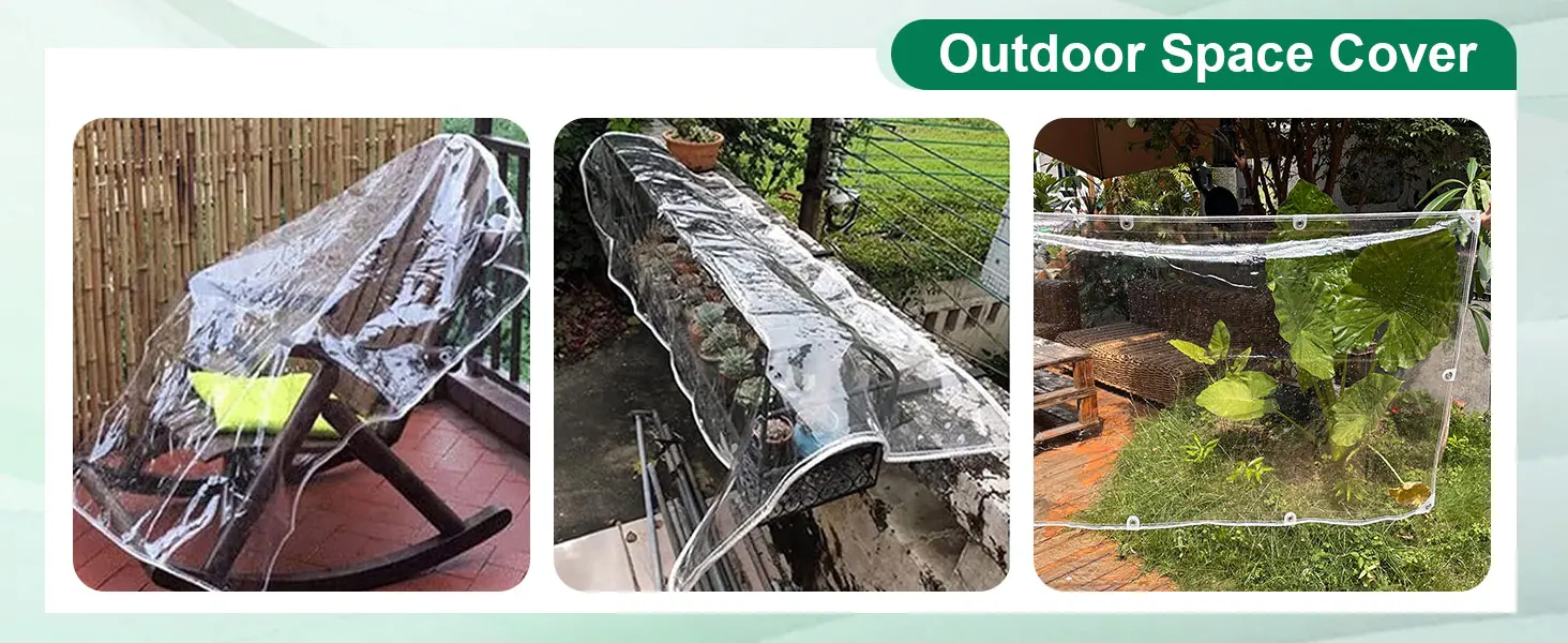 Wasserdichte Hochleistungsplane, Verbesserte Widerstandsfähigkeit PVC Transparente Plane Dicke 420 g/m², Winddichte Plane, Frostbeständig – Detail 6