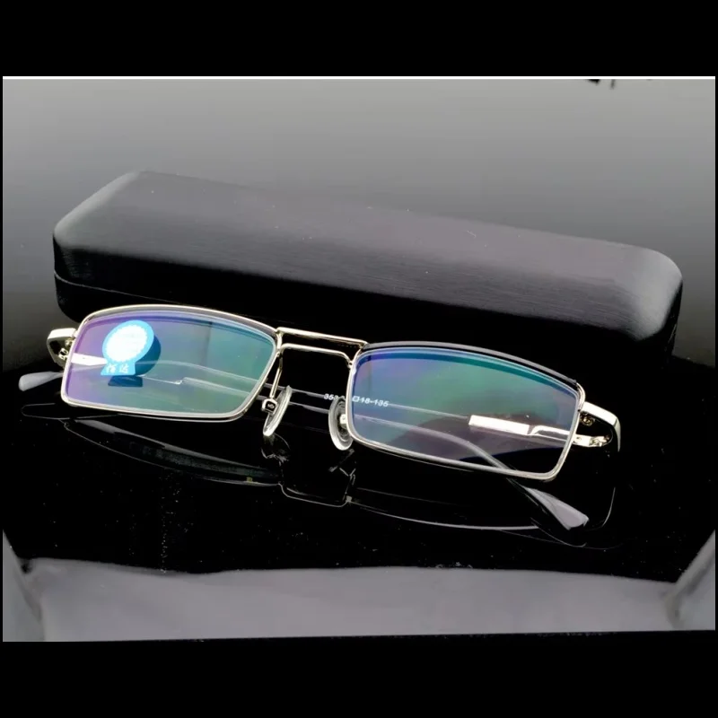 CLARAVIDA Gentlemen Luxury Blue Light Blocking Business Style Reading Glasses High Quality with PU Case +0.75+4.0