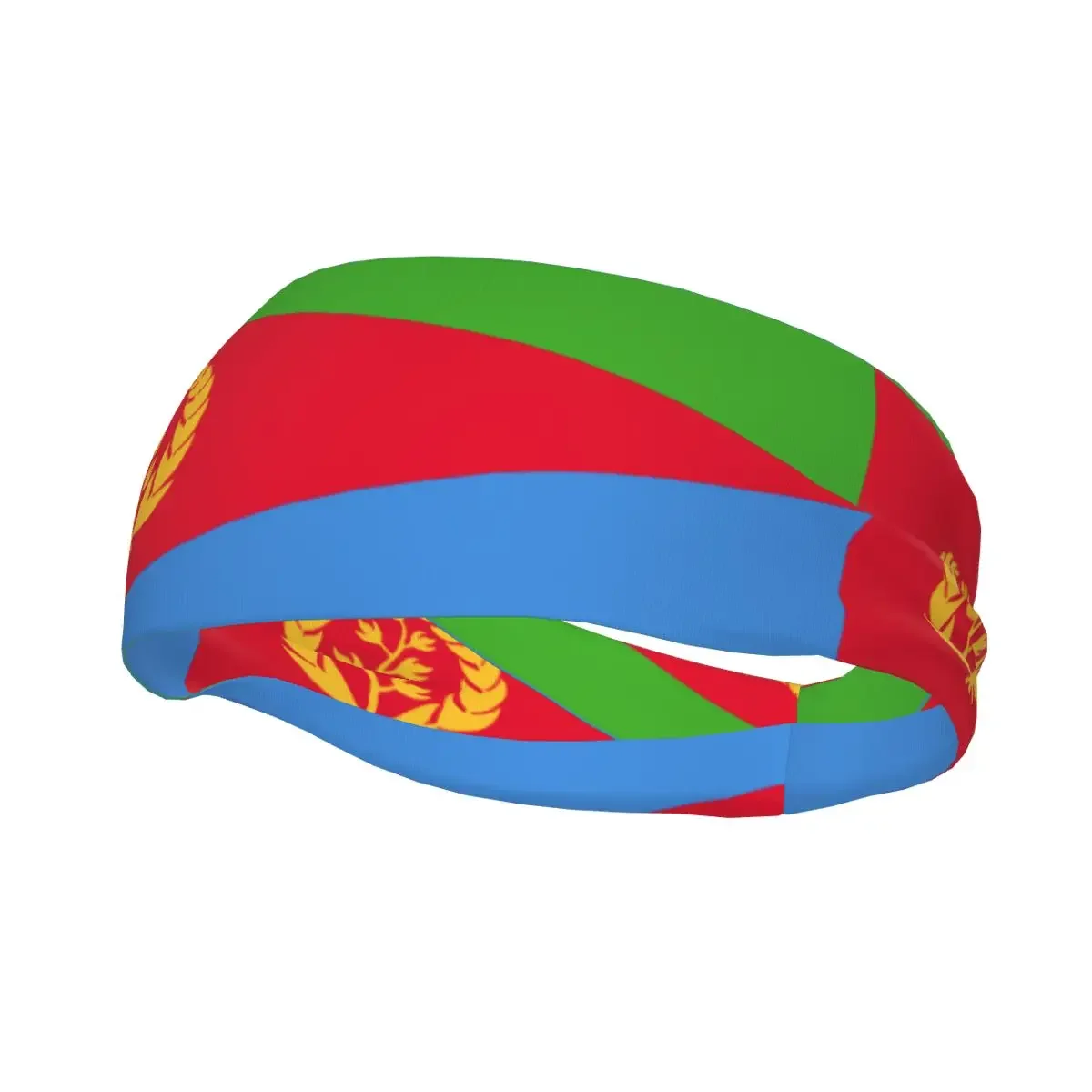 Custom Flag Of Eritrea Sport Headbands for Women Men Stretchy Moisture Wicking Gym Sweatband