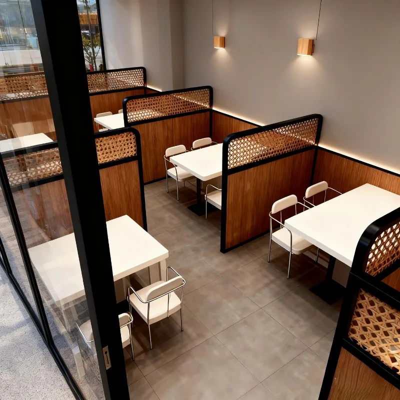 Restaurant Booth Partition, Aisle, Screen Glass, Restaurant, Barbecue Shop, Private Room Half Wall