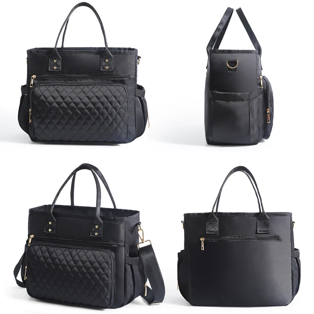 Large Insulated Lunch Bag for Outdoor Camping Women's Nylon Thermal Lunch Bag Work  Leakproof Tote Bags with Storage Pocket