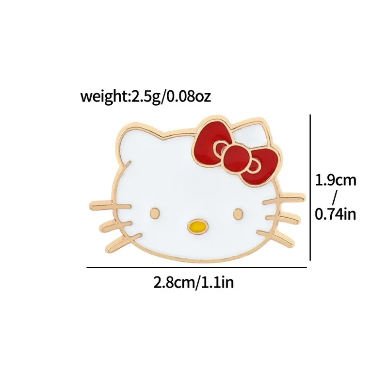 Sanurgente-Autocollants Métalliques Hello Kitty pour Téléphone Portable, Figurine d'Action, Dessin Animé Mignon, Aimant de Réfrigérateur, Cadeau d'Anniversaire et de Noël pour Fille