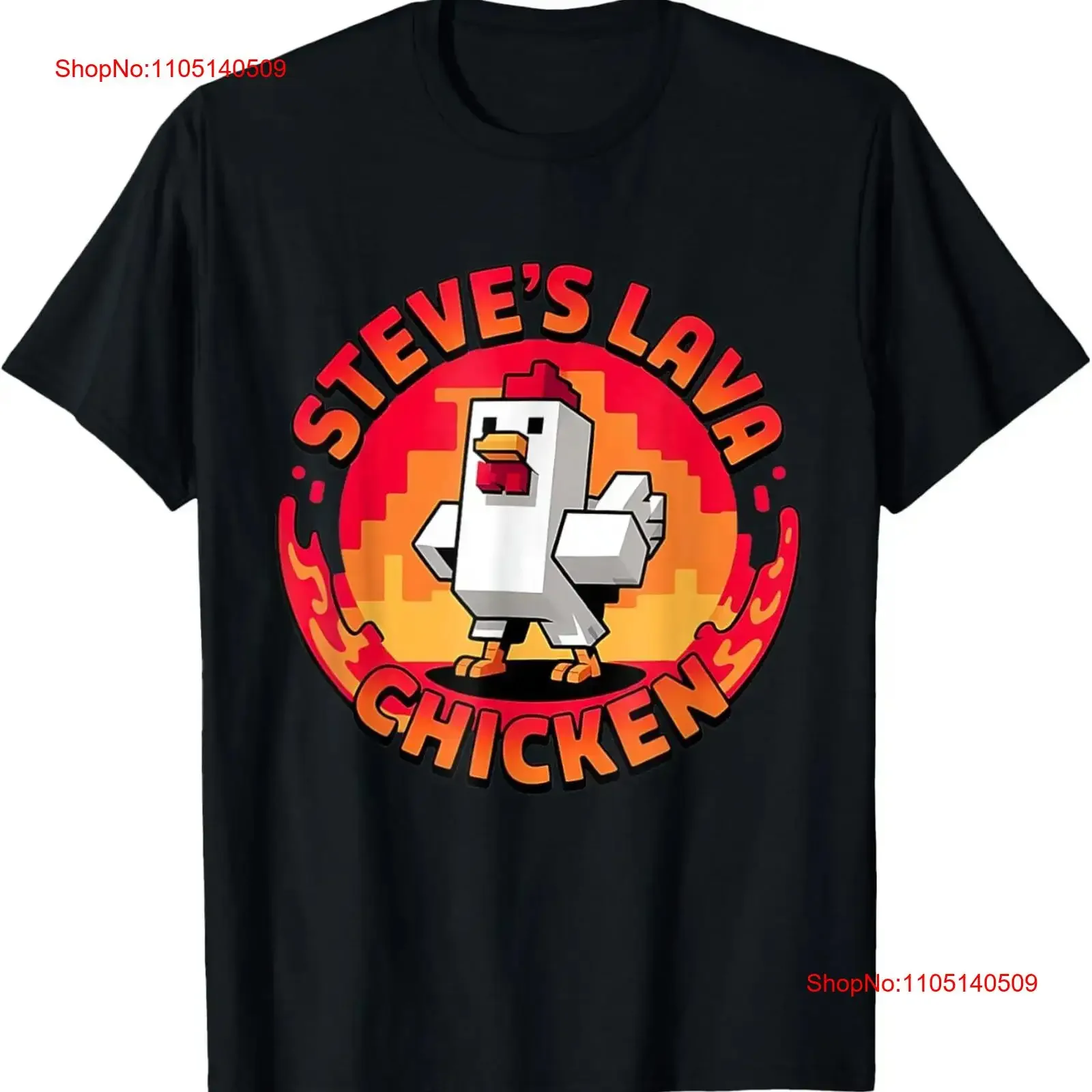 

Футболка Lava Chicken Miners Meme Steve Pixel Gaming Game, винтажная стильная растянутая, удобная, универсальная, повседневная мода