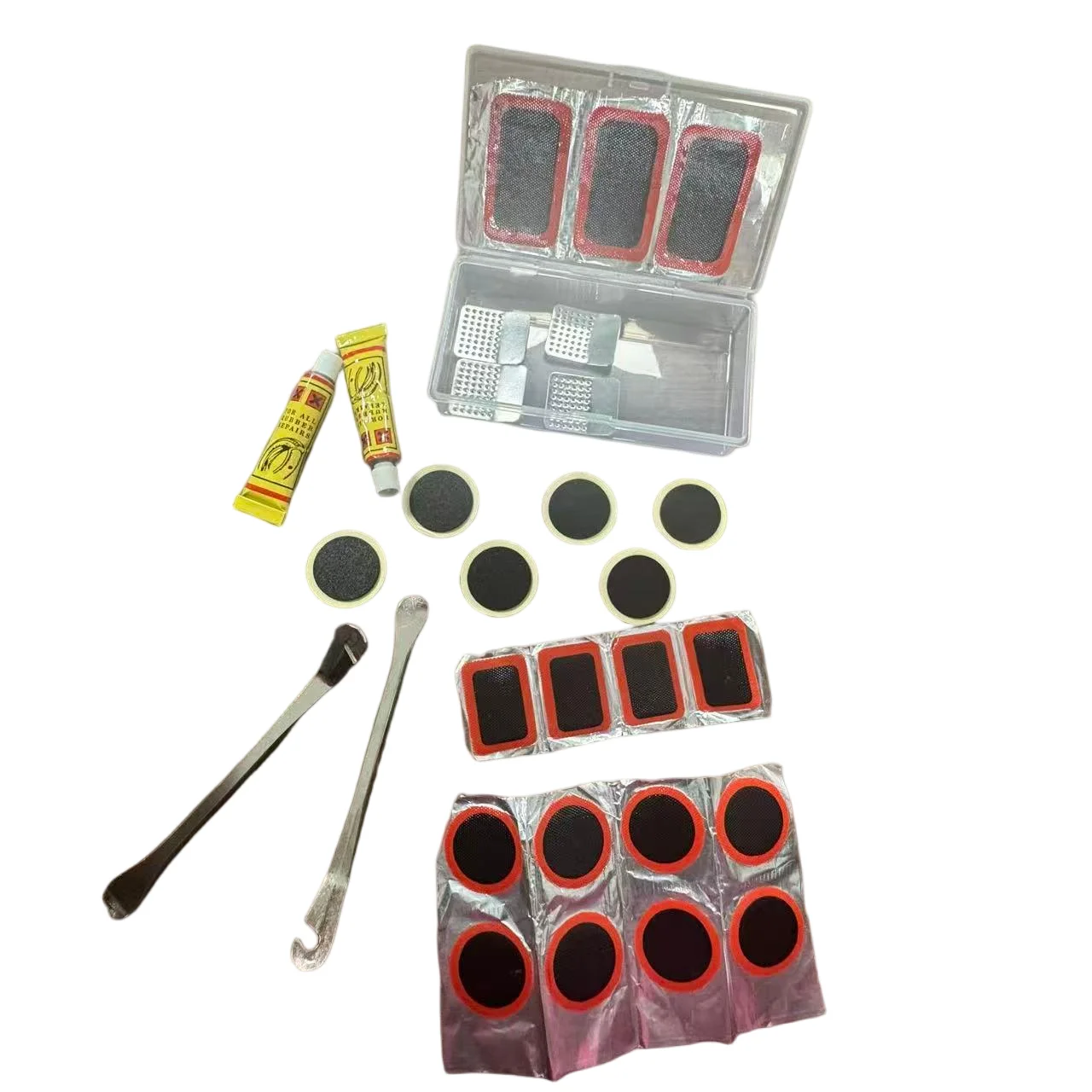 

29 шт., комплект для ремонта внутренних шин велосипеда, заплатки для проколов велосипедной трубки, сильная липкость, водонепроницаемые заплатки без клея для шоссейного велосипеда MTB