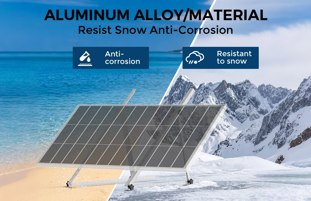 RVPOZWER 45 Zoll Verstellbare Solarmodul-Neigungshalterungen 1/2/4 Sets Faltbare Neigungsstützen Schwerlast-Stützrahmen für Netzunabhängige Stromsysteme Dachinstallation für Wohnmobile, Anhänger, Boote, PV-Panel-Montage – Detail 8