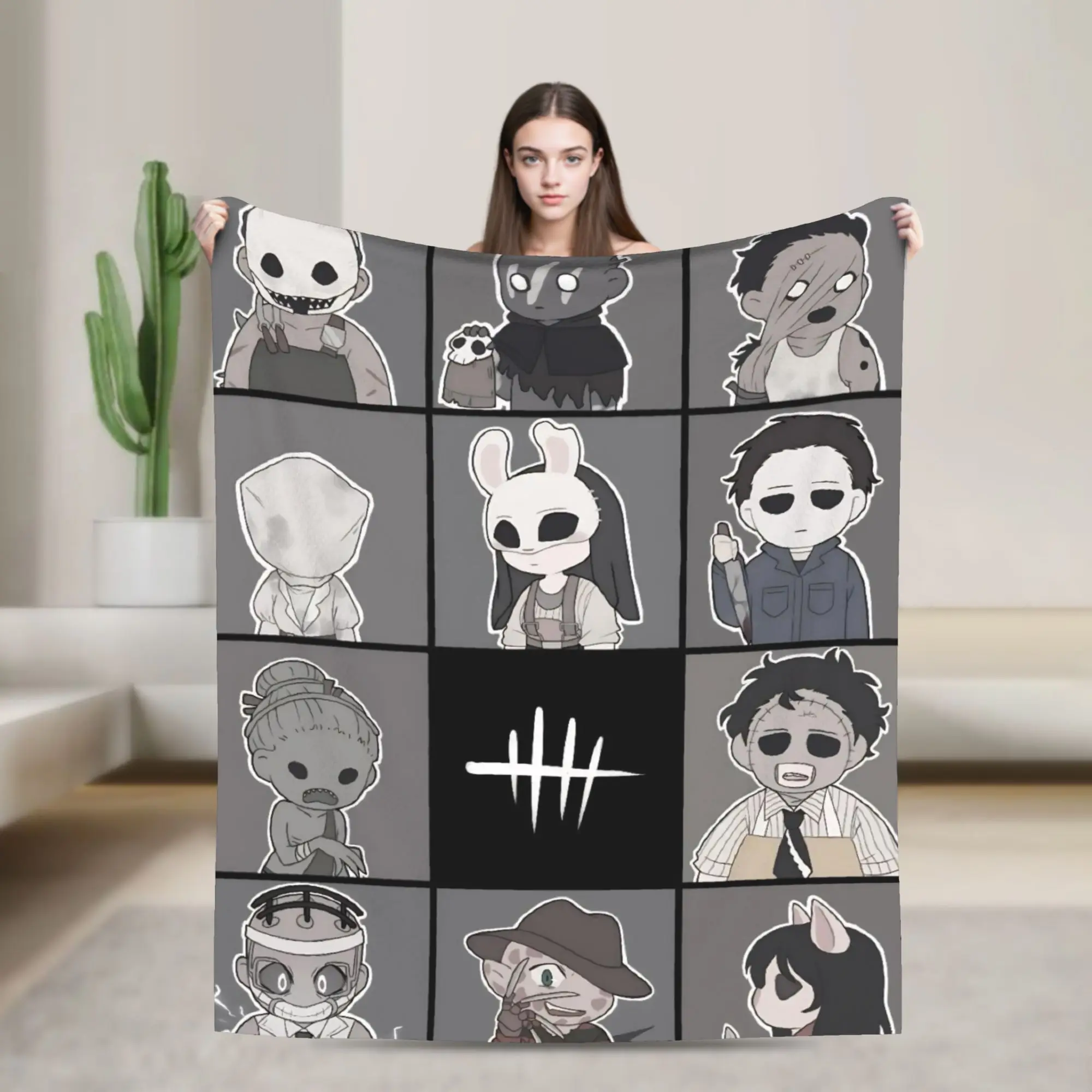 Deads by Daylights Blanket  Soft Graphic Plush Bedding Throws For Couch Chair Picnic Flannel Bedspread Bed Cover