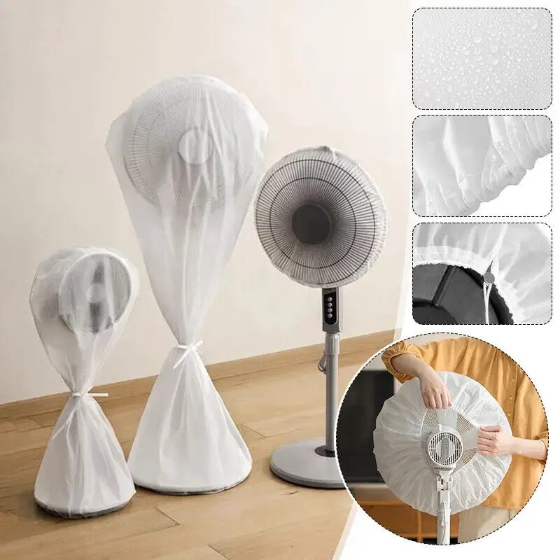 

New Waterproof Dustproof Round Fan Cover Short Long Style Fan Dust Bag Electric Fan Dust Cover Case Home Decoration