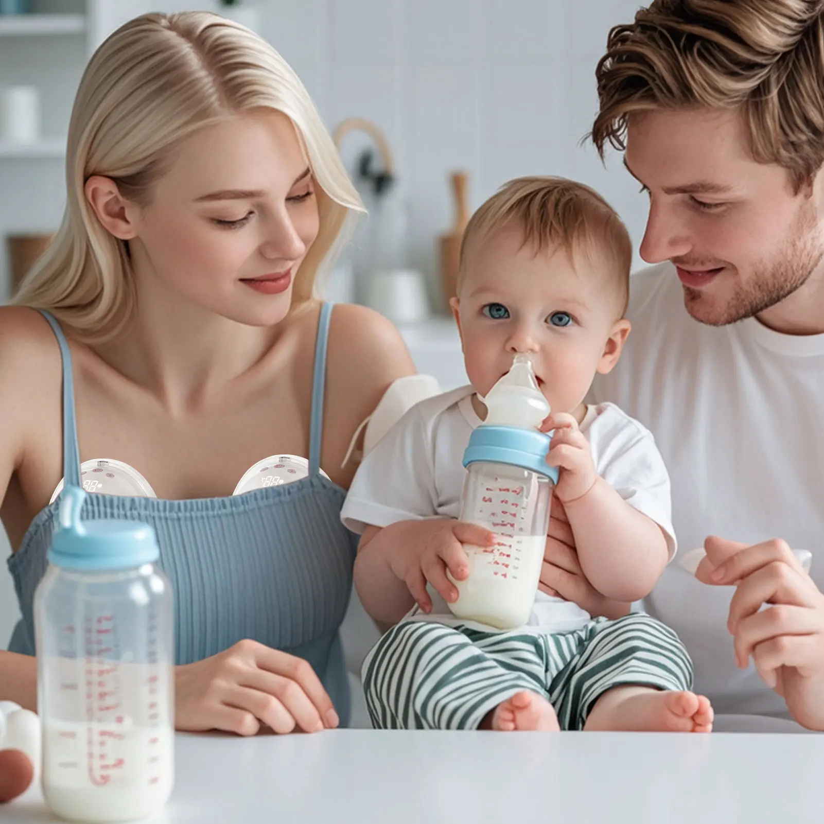 Tiralatte portatile Tiralatte elettrico indossabile con 3 modalità Espressione del latte elettrica efficiente 250 mmHg Forte aspirazione