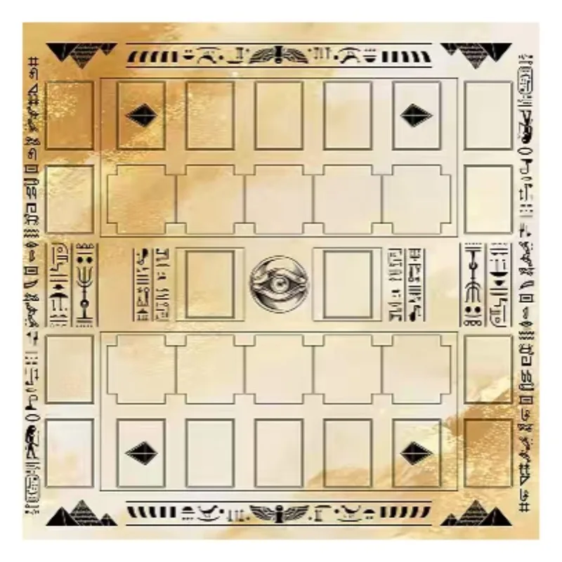 Suitable for Yu-Gi-Oh! 600x600x2mm Millennium Eye Duel Plate Playmat Millennium Ring Egyptian Rubber Board Game Card Mat Toys
