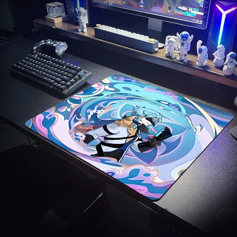 

Genshin Impact Mouse Pad Gaming Accessories Anime Office Accessory Carpet Extended Playmat Computer Tables Kawaii Desk Rug Pc