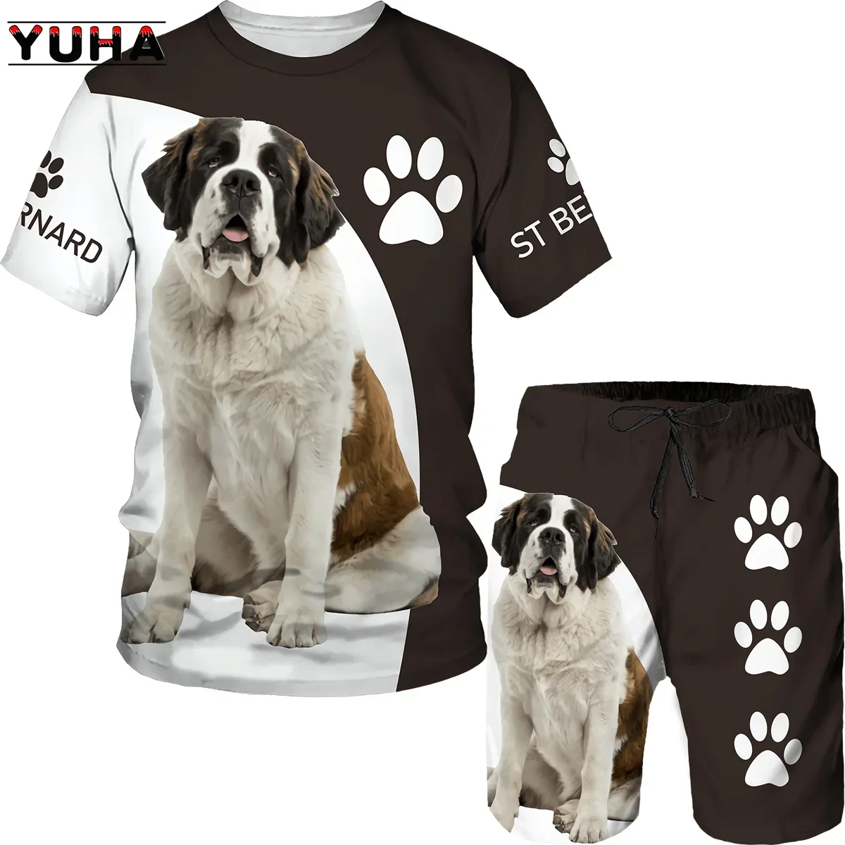 Rottweiler Dog 3d Printed T-shirt Shorts Set Male Summer Sportwear Casual Men\'s Tracksuit Fashion Men\'s Clothing S