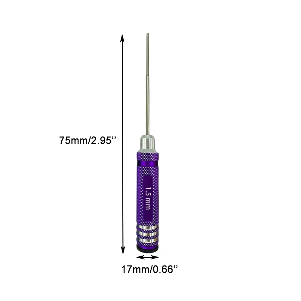 7pcs Colorful Hex Screwdriver Set Precision Repair Tools For Rc Car Models 0.9-3.0mm Hex Screwdriver Set Hand Tools Nutdrivers