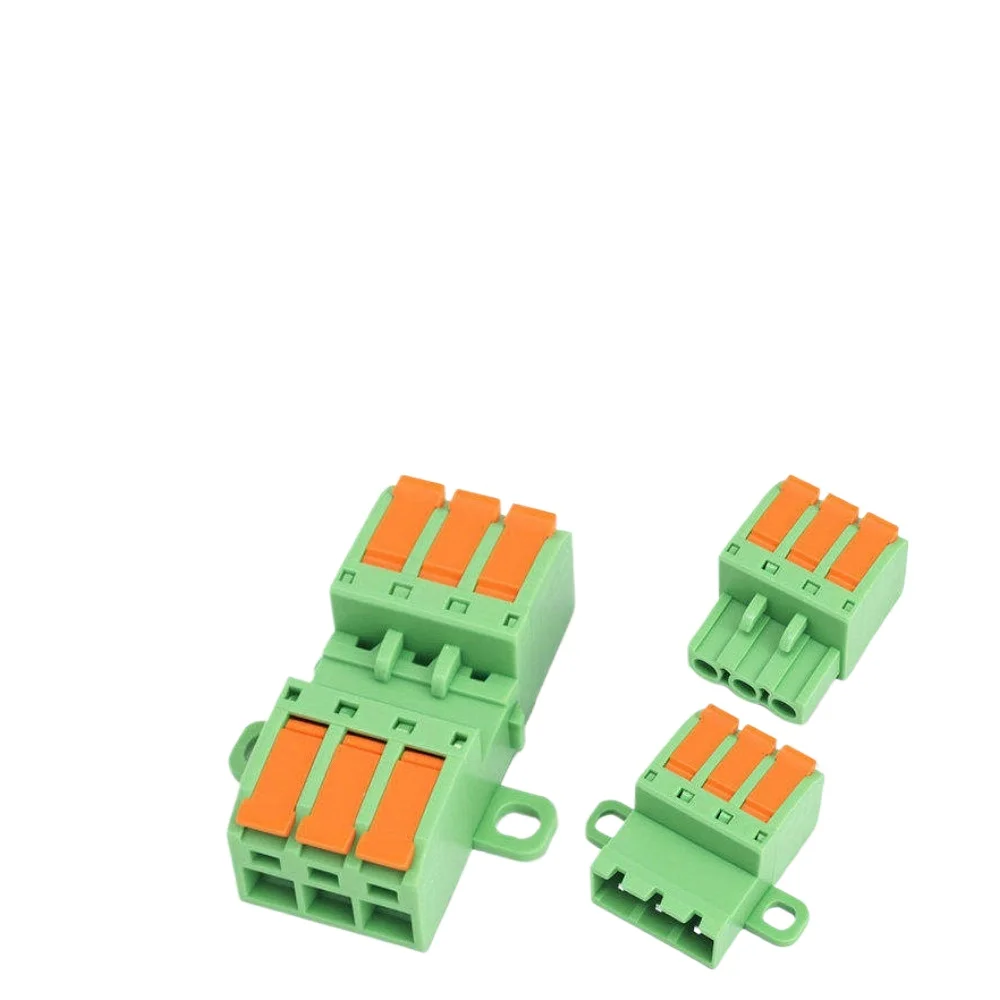 Welding free plug-in quick connect terminal 5.08-2P connector flame retardant shell can be repeatedly plugged and unplugged