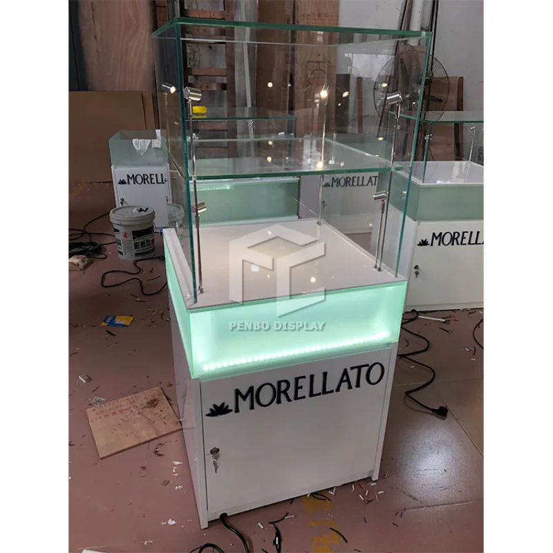 

2025customized.Luxury jeweller's store glass display showcase sale jewelery display small counter jewelry kiosk