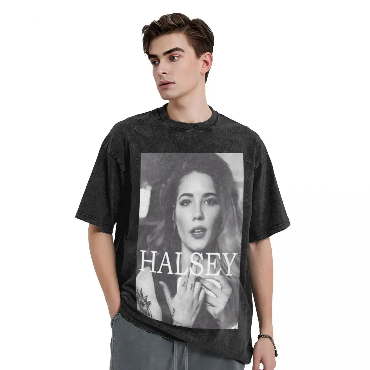 Halsey Poster T-Shirt Blouse blacks shirts graphic tees oversized t shirts for men