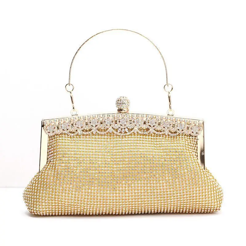 اليدوية المياه الماس مساء حقيبة نسيج الساتان مع حزام اليد مأدبة الزفاف حقيبة صغيرة بطانة البوليستر الناعمة الأصل الصيني #5