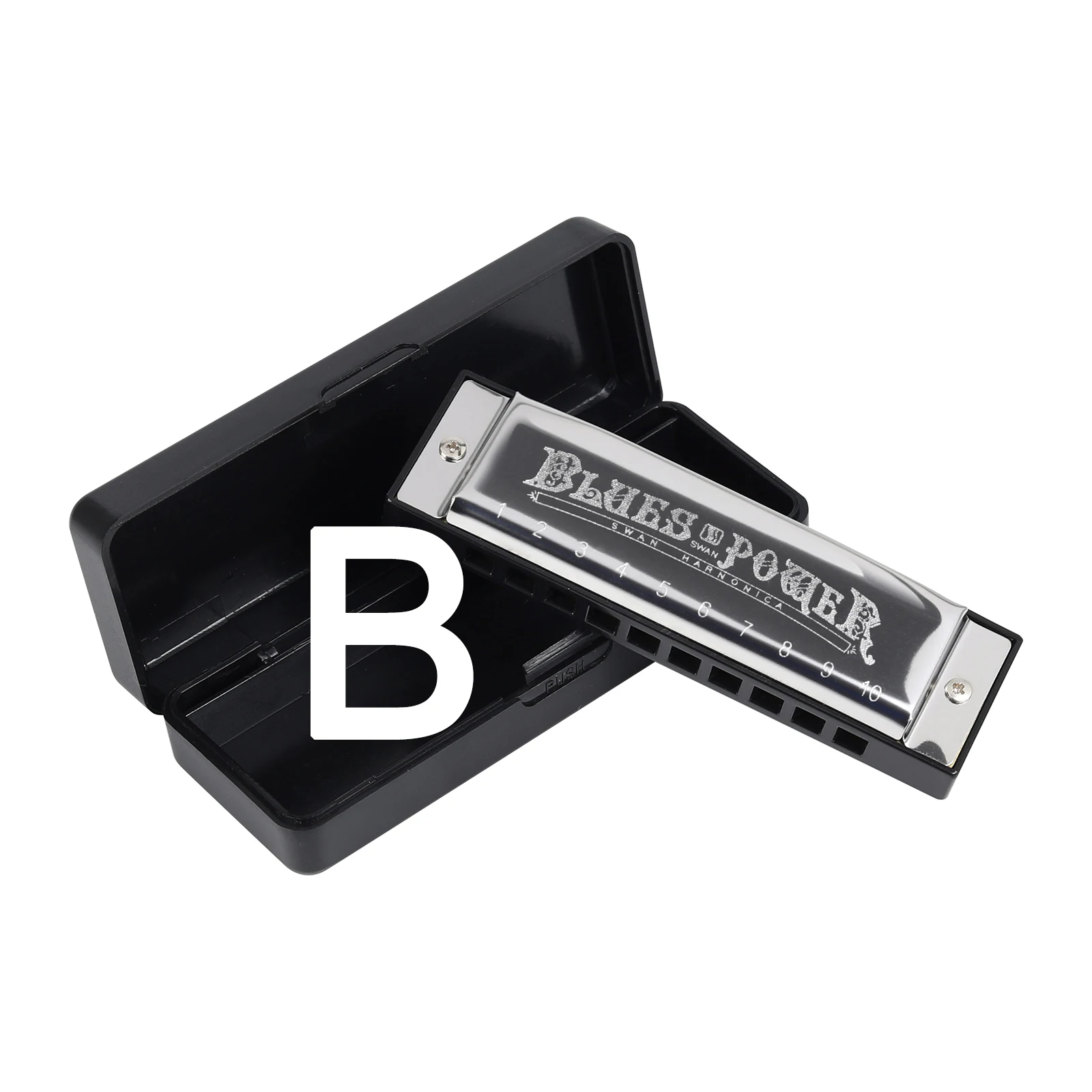 Diatonic Blues Harmonica with Case for Students