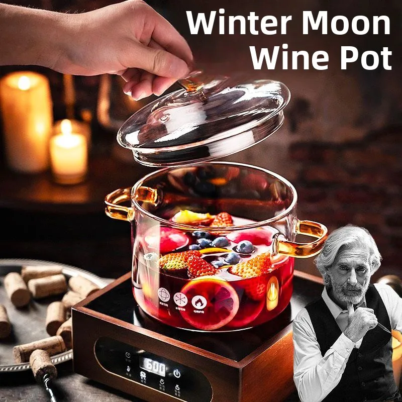 

High Temperature Resistant Wine Pot Set for Winter Stove Red Wine Glassware Container Suitable for Open Flame Cer...