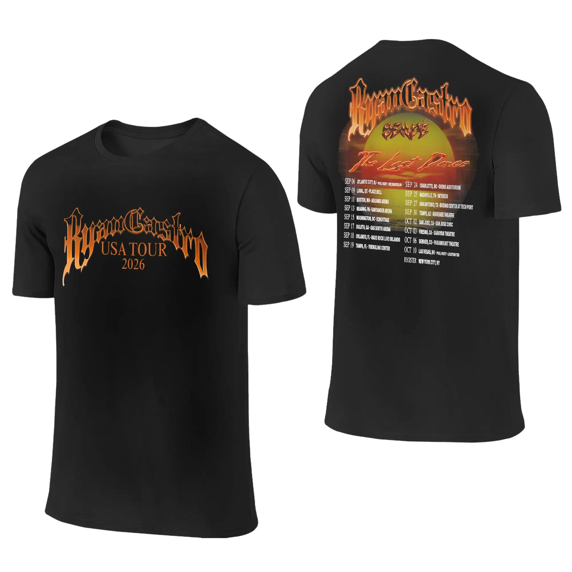 Men Women Graphic Printed Ryan Castro Sende Latam Album Tour 2026  Tee T Shirt Pure Cotton  T-shirts Clothing