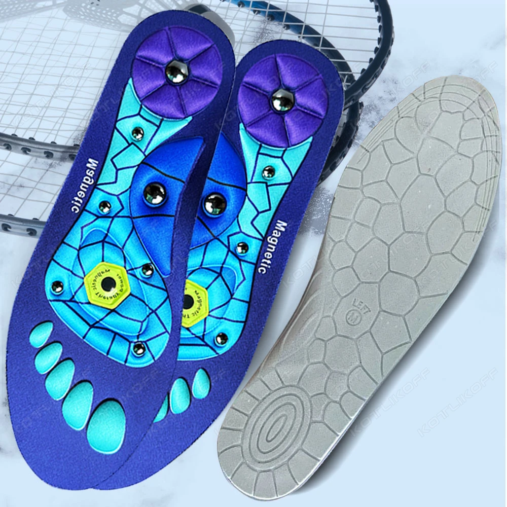 Unisex Magnetic Therapy Sports Insoles Acupressure Massage Arch Support Slimming Weight Loss Anti-Fatigue Health Care Pads