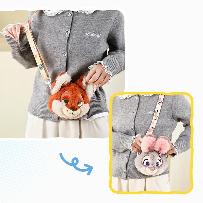 لعبة ديزني زوتوبيا القطيفة نيك وايلد دمية كرتونية لطيفة حقيبة كروس جوديث لافيرن هوبس سعة كبيرة هدية عيد الميلاد والكريسماس #5