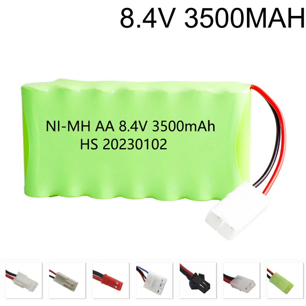 8.4V 3500mAh NIMH Battery For RC Toys Cars Boats Robots Tanks Gun AA upgrade 3000mAh 8.4v Rechargeable Battery Pack Tamiya Plug