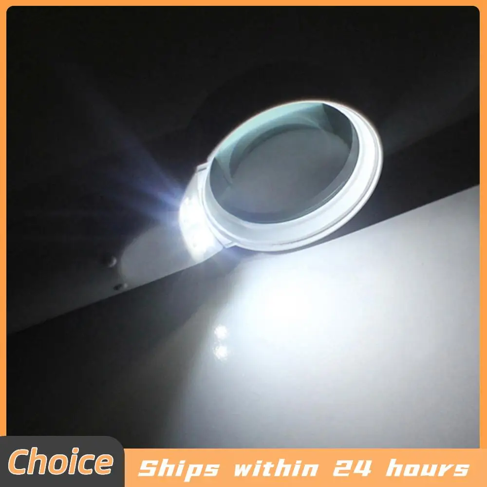 Portable Handheld 15X Illuminated Magnifier Magnifying Glass Lens with LED Light Aid Reading for Seniors Loupe Watch Repair Tool