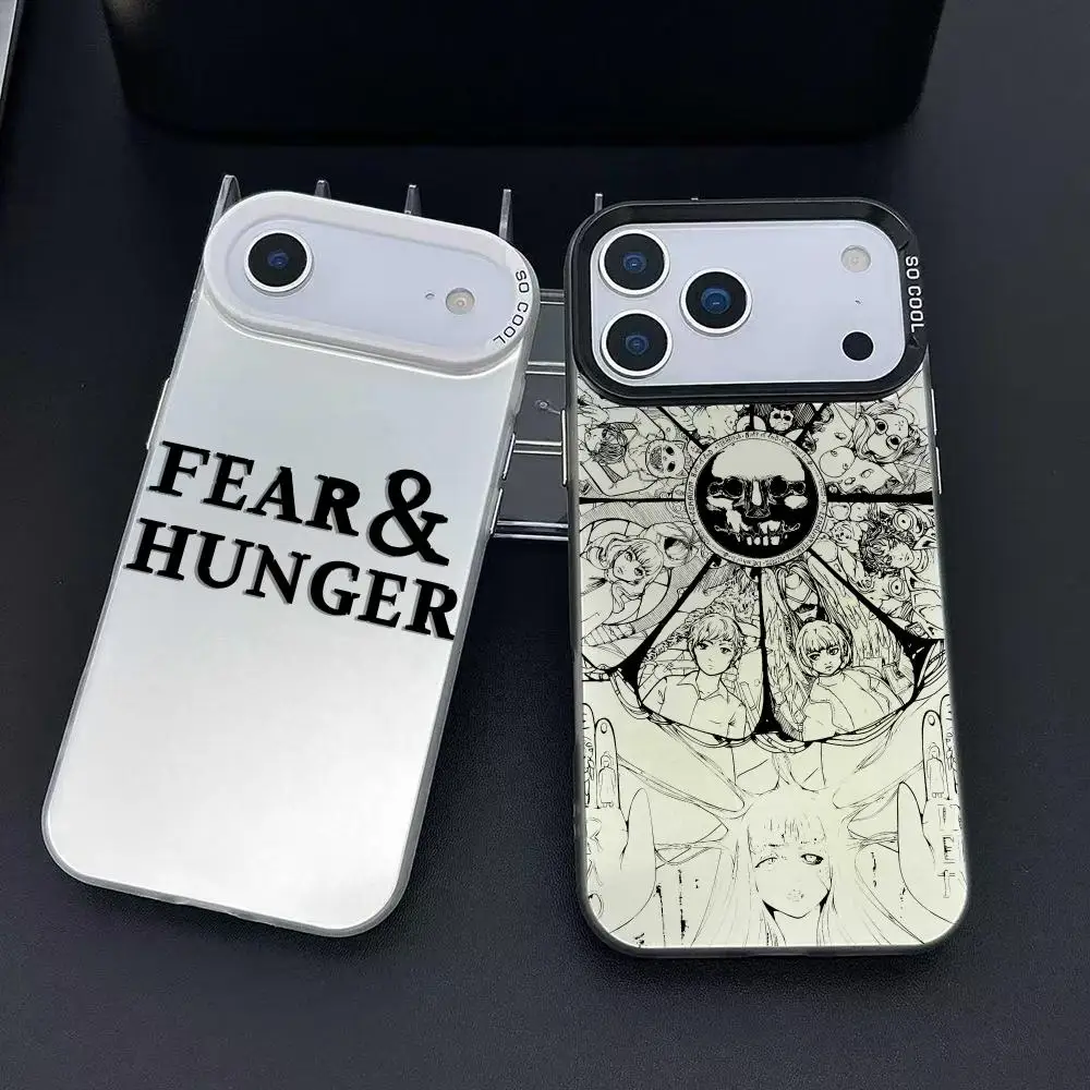 الخوف الجوع T-TerminaS جراب هاتف آيفون 17 16 15 14 13 12 11 برو ماكس الهواء ماتي ليزر أورورا للصدمات فوندا #1