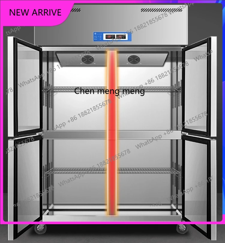 

M138 Морозильная камера Кухонный вертикальный шкаф для хранения свежести Двойная температура Шестидверная морозильная камера большой емкости без мороз