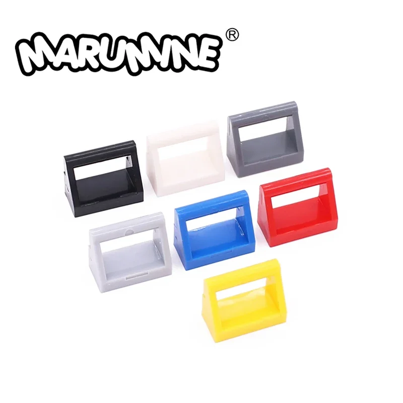 Marumine-décennie s de briques modifiés avec poignée de barre, tuile 2432 compatible, assemblage classique, kits de modèles MOC, pièces de construction, 80 pièces, 1x2