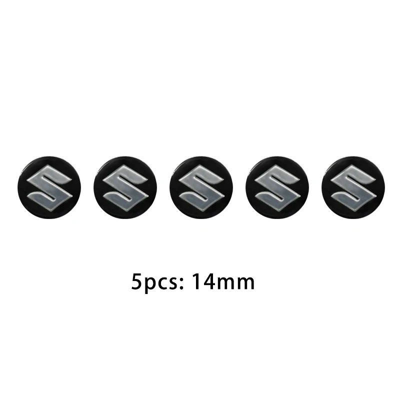 5/10szt 14mm Naklejki na kluczyk zdalnego sterowania do Suzuki Swift S-Cross Jimny Alto SX4 Vitara Baleno Samurai