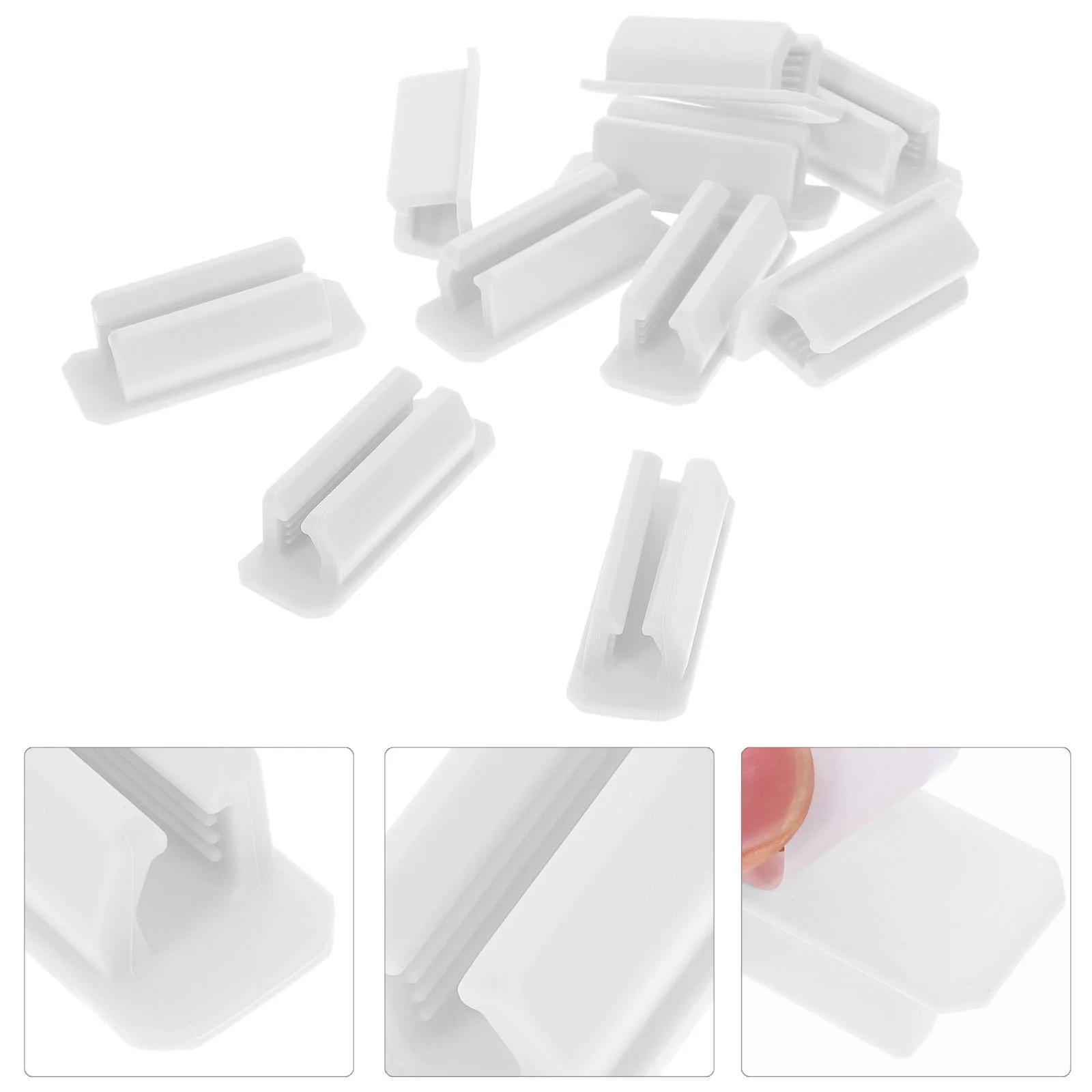 

10Pcs Desktop Pen Holder Clip Adhesive Pen Clips Silicone Pen Holder Clips For School desk pen buckles