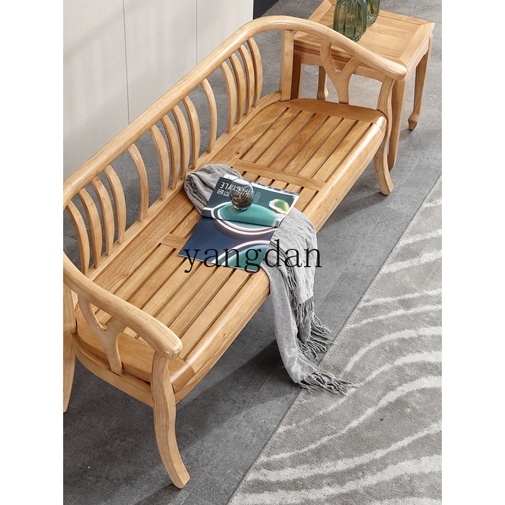 YD home full solid wood sofa living room modern Japanese small apartment log style Chinese style