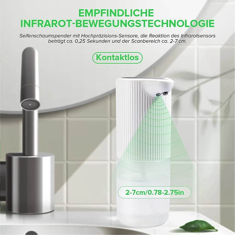 Automatic Soap Dispenser, 350Ml Infrared Motion Sensor Foam Soap Dispenser, Suitable For Home,School,Hotel,Office