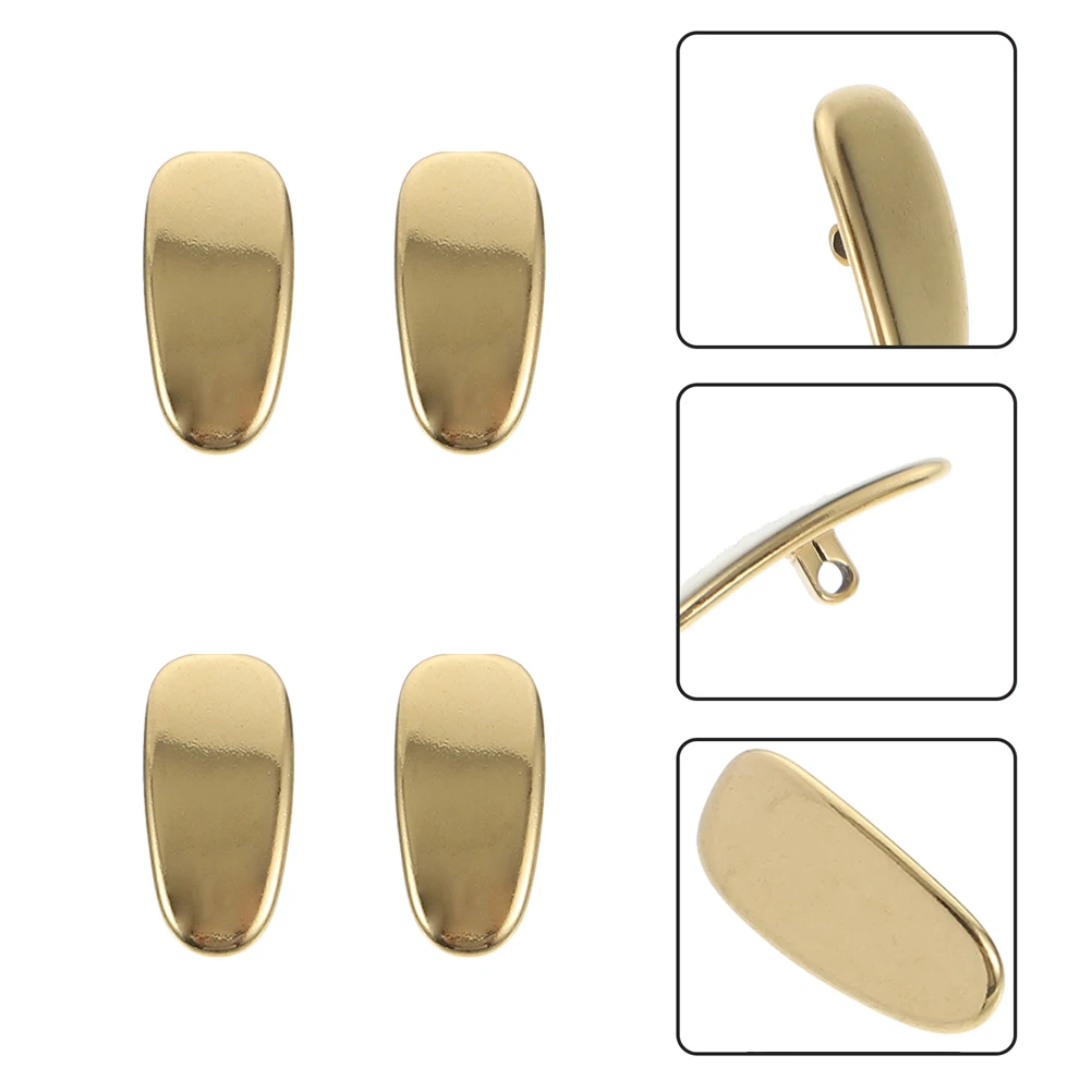 

4pcs Titanium Eyeglass Nose Pads Soft Gold Durable Comfort Nose Gasket Glasses Repair Supplies Labor Protection