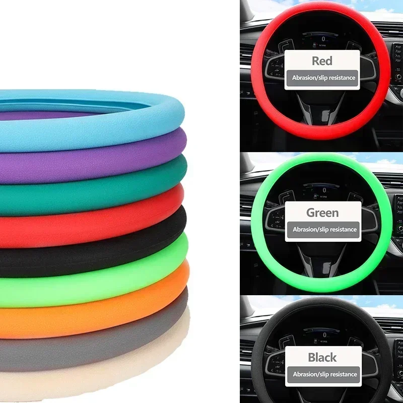 Universelle Elastische Handschuhabdeckung Texturiert Weich Vielseitig Dekorativ Bunt Auto Silikon Lenkradbezug Für Alle Jahreszeiten