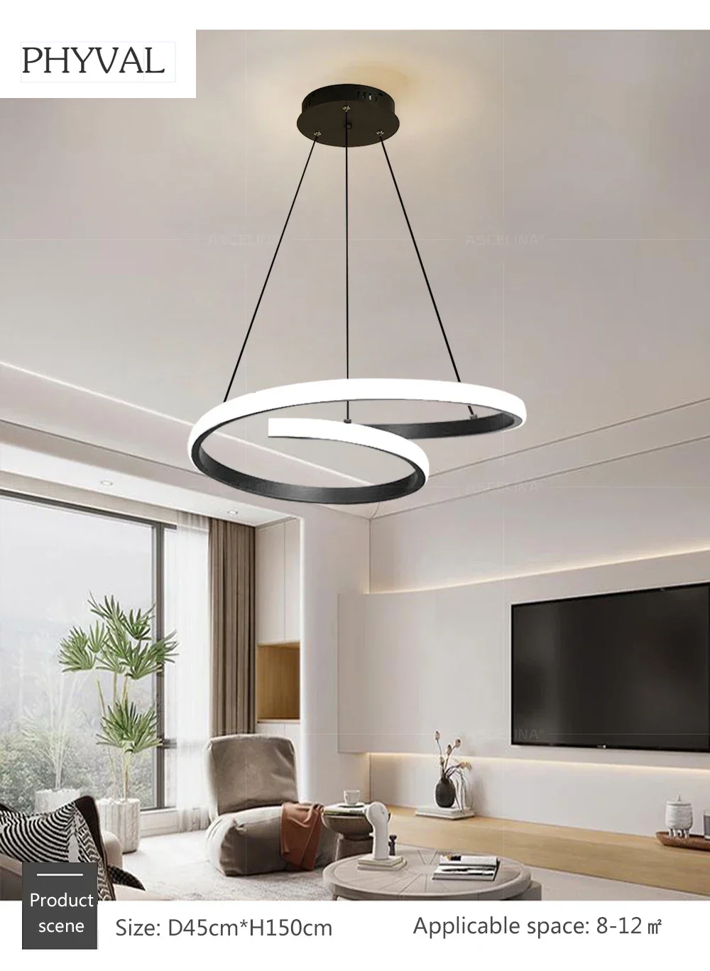 Imagem -02 - Nordic Led Spiral Pendant Light Alumínio Cozinha Jantar Lustre Quarto Pendurado Luminárias Home Decor Suspensão Iluminação Novo