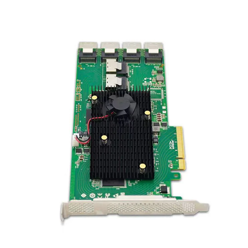 

Адаптер Pcie X8 к SFF-8087 Карта контроллера SATA/SAS HBA Поддержка NVME HDD Карта адаптера Pcie X8 к SFF-8087