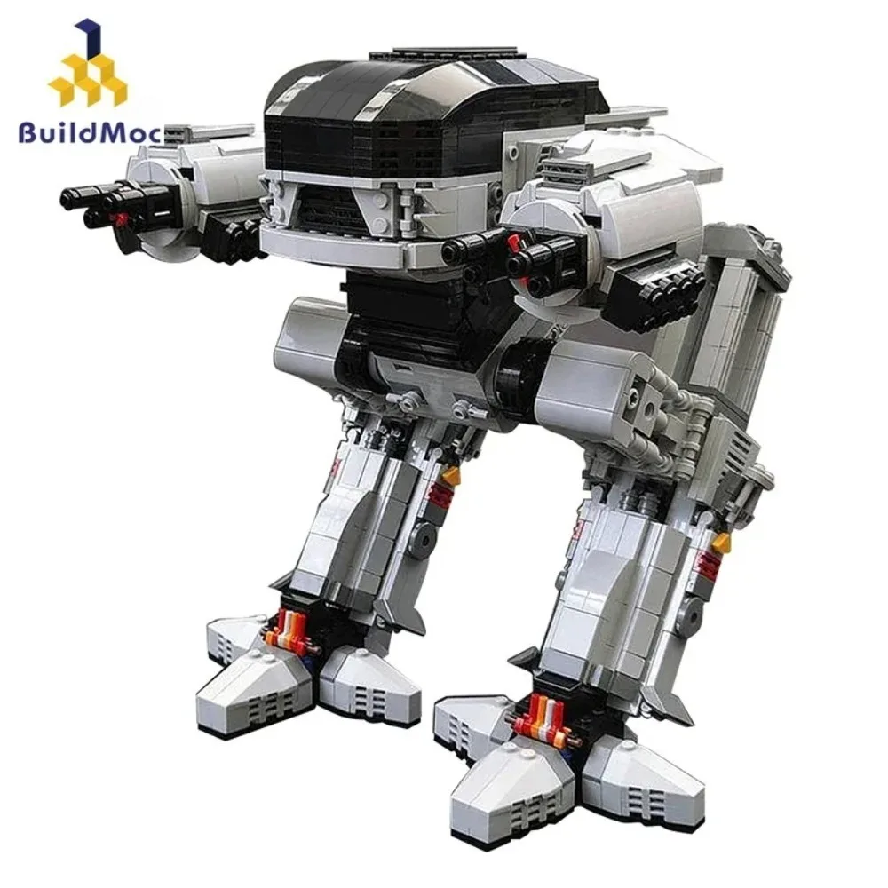 1483Pcs RoboCop UCS scale ED-209 Robot Police Model Bricks Movie Military Combat Mecha Building Bricks Toys Suit For Collection