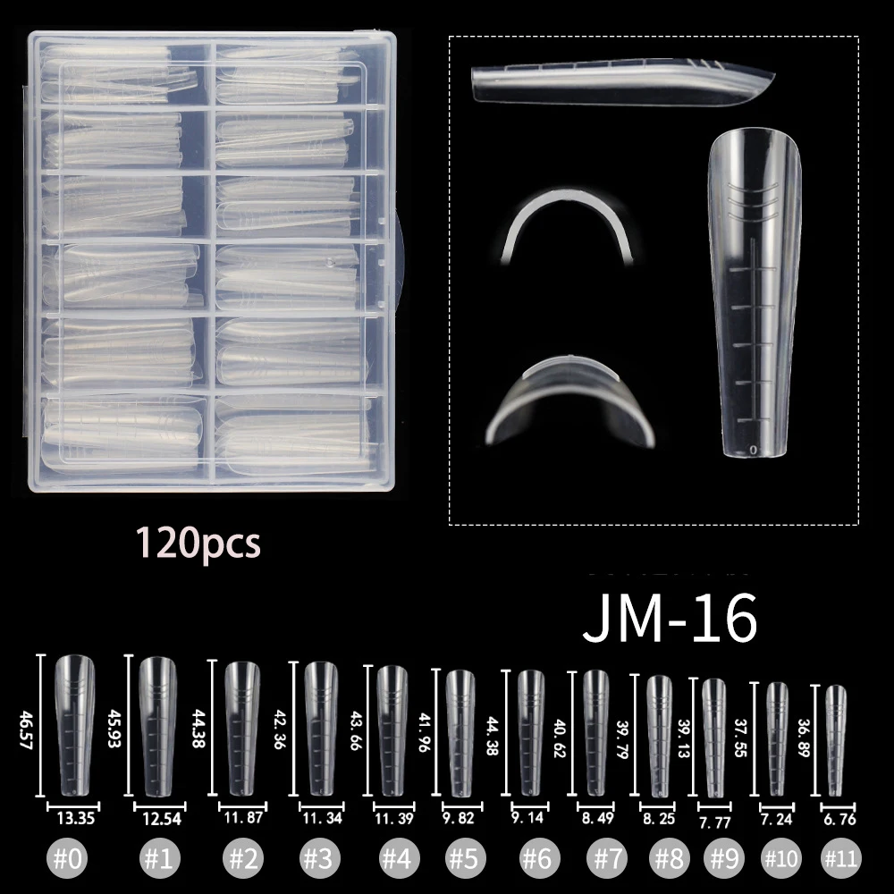 120pcs/box Dual Forms Nail Mold with Edges Inside Acrylic False Nails Tips Quick Building Gel Mold Extension Top Upper Forms